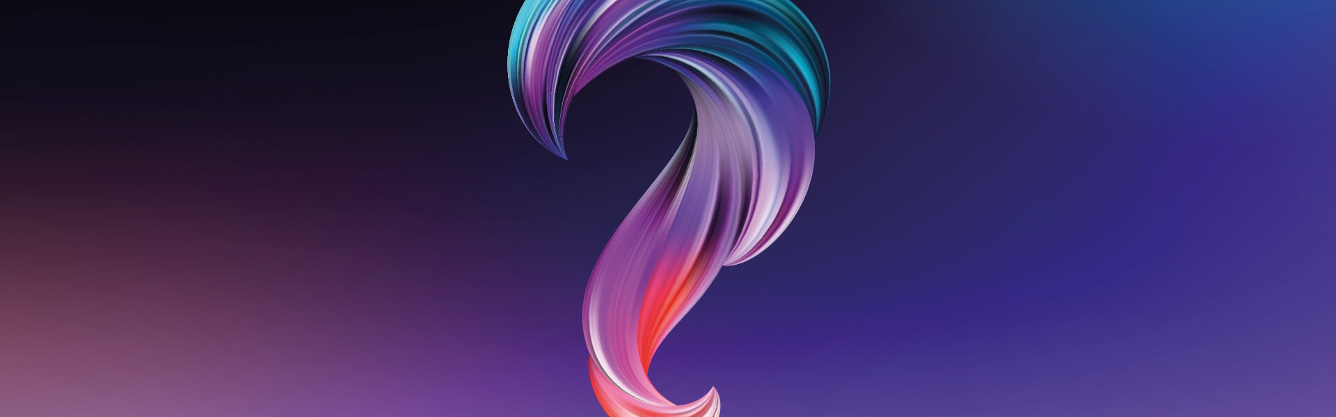 Busting Wave graphic in the shape of a question mark