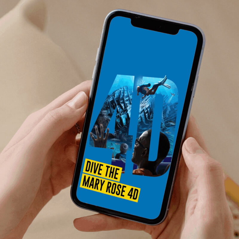 Dive 4D mobile advert