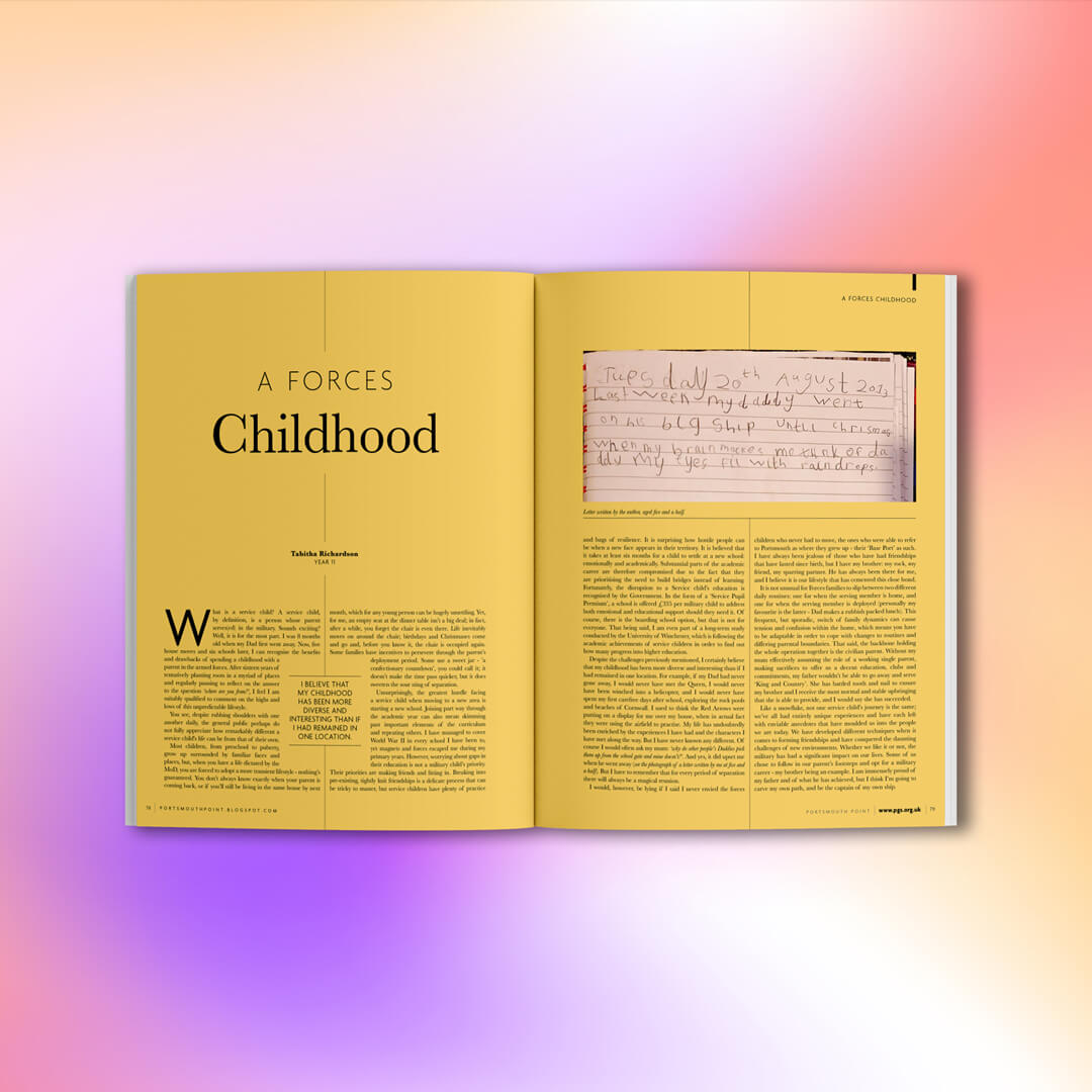 Feature article from Portsmouth Point Magazine