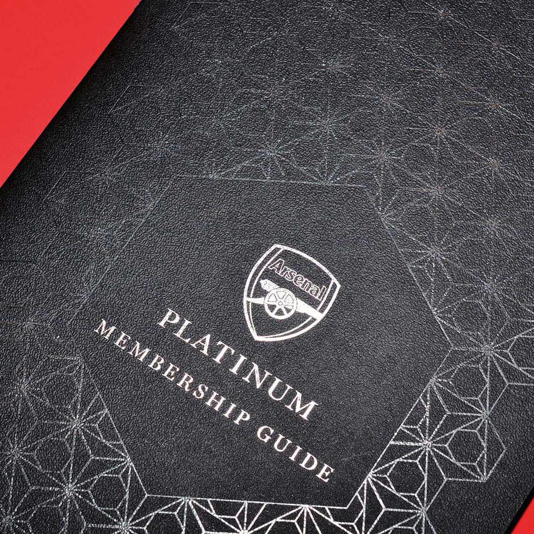 Arsenal Platinum membership guide cover design