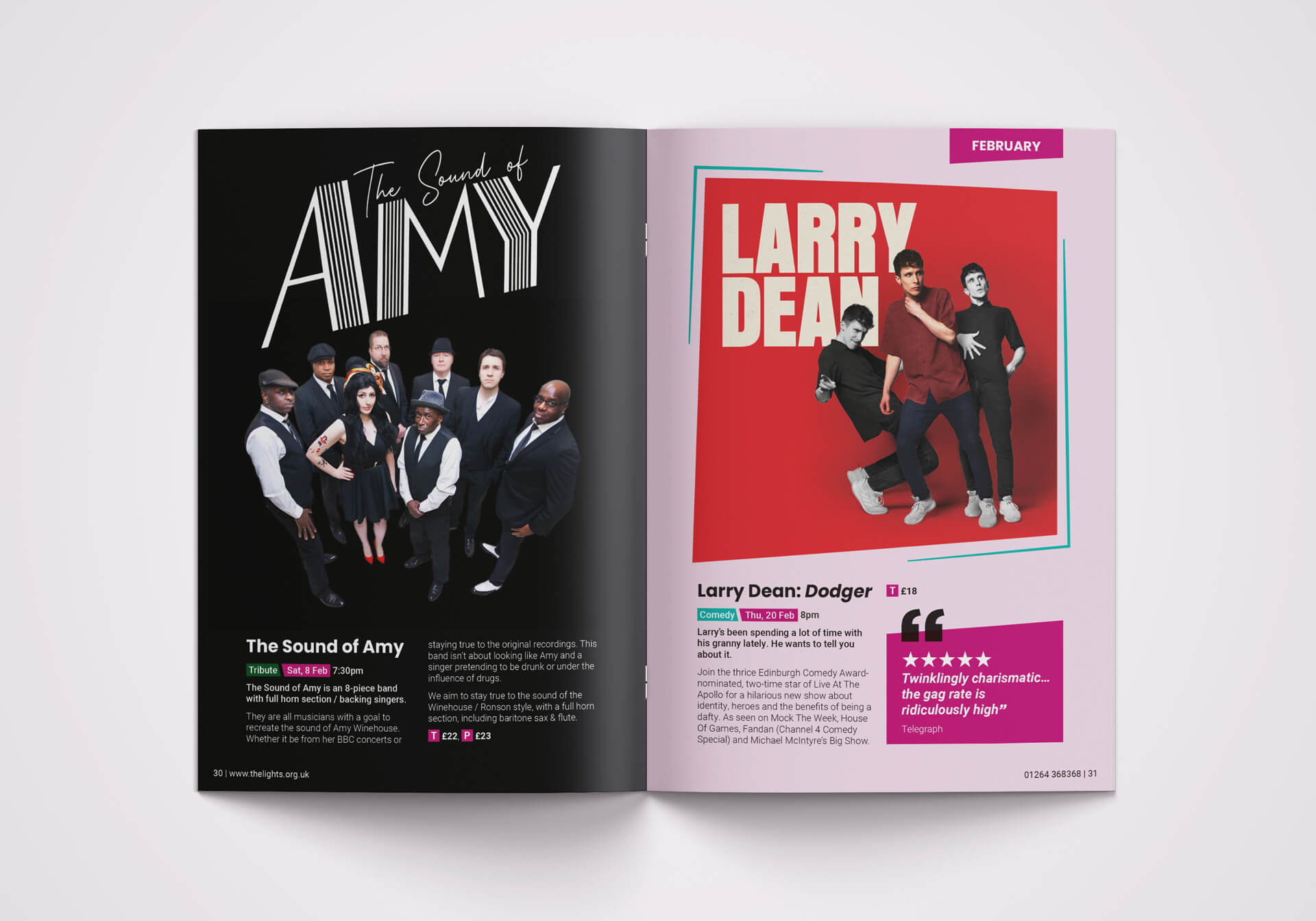 The Lights Brochure inside page design