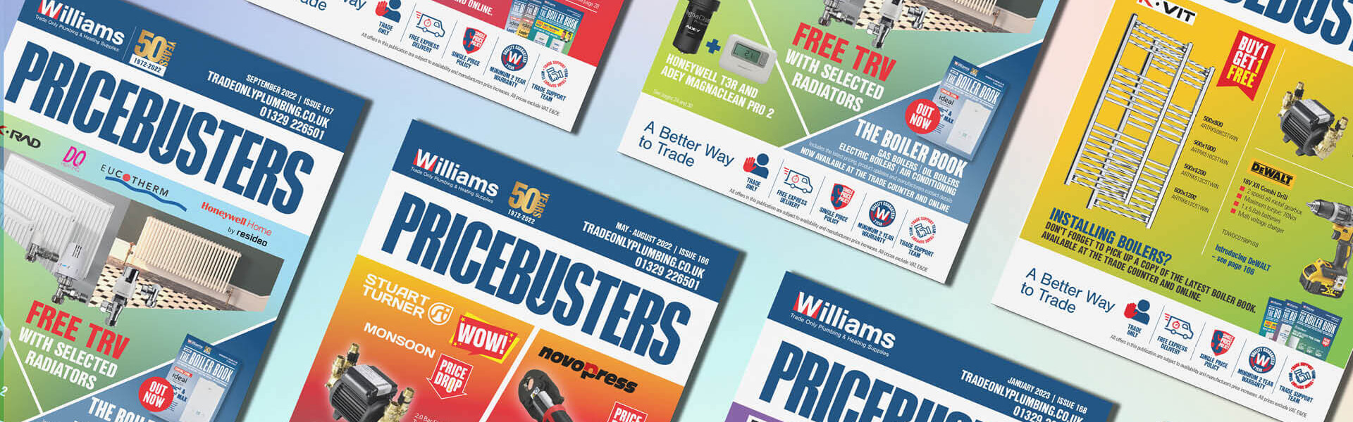 Willams Pricebusters catalogue cover designs 