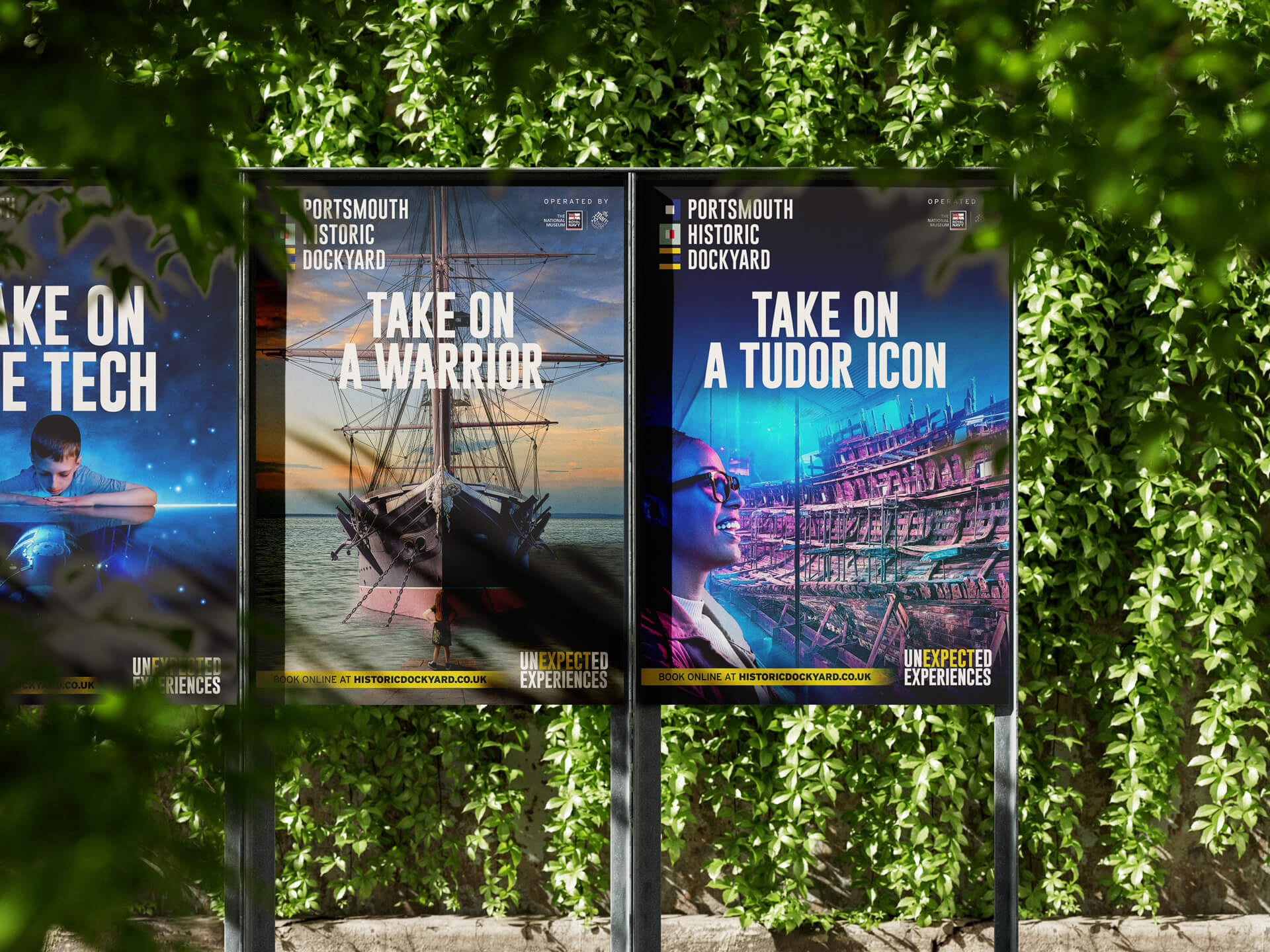 Portsmouth Historic Dockyard Unexpected Experience take on campaign poster series