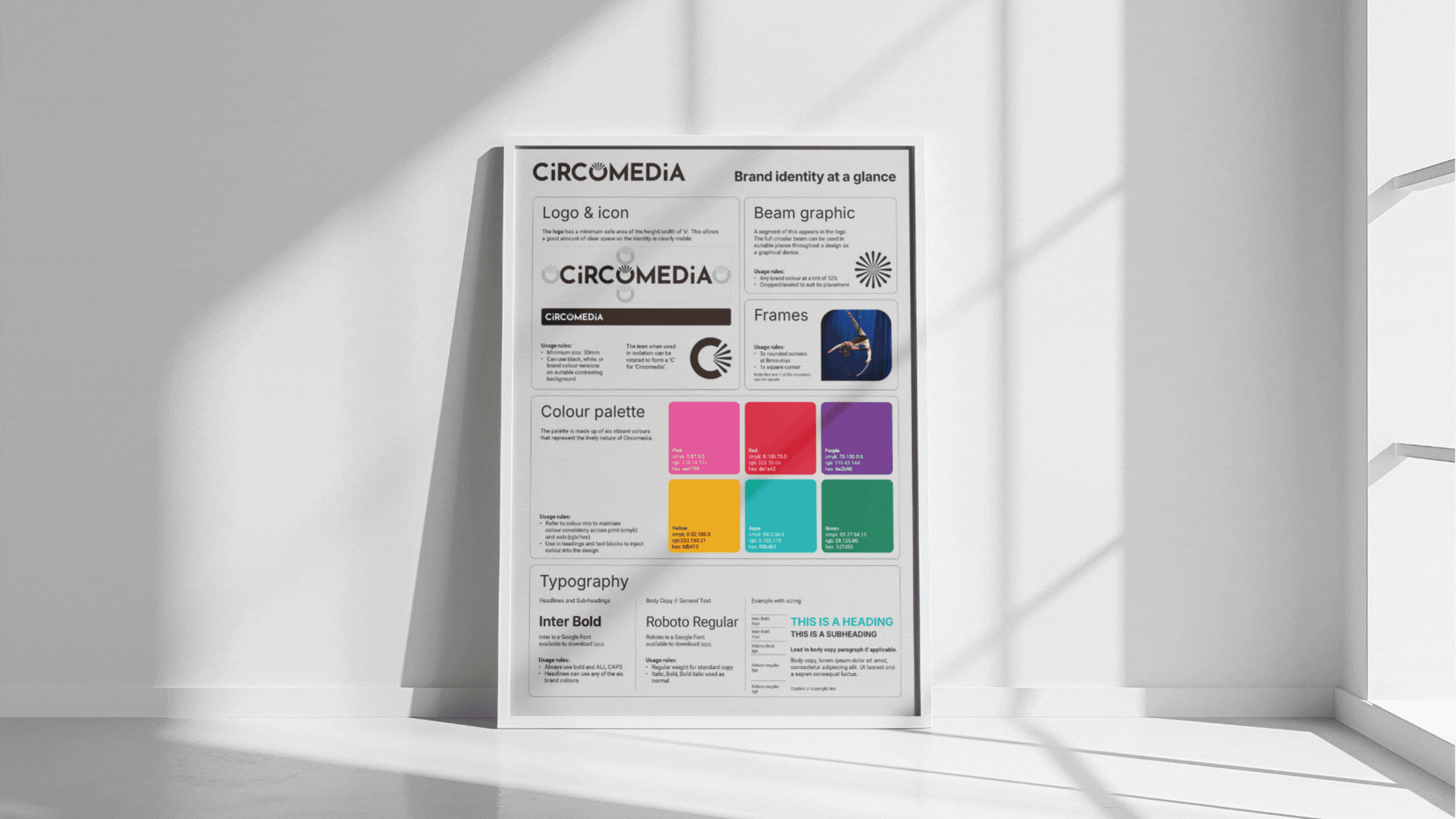 Brand guidelines and booklet mock-ups