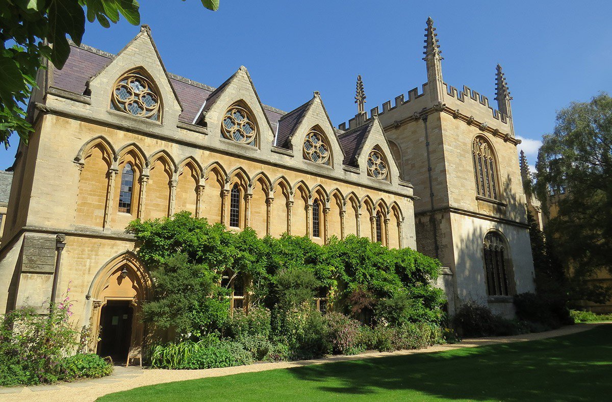 Exeter College Oxford library building exterior.