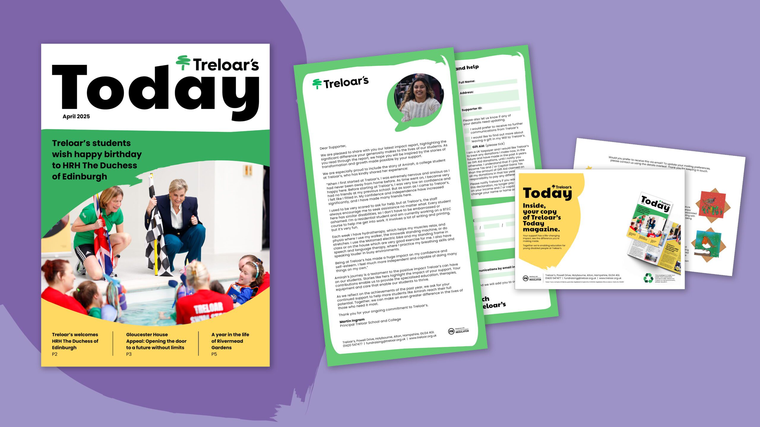 Treloar's 'Today' magazine, letter and envelope