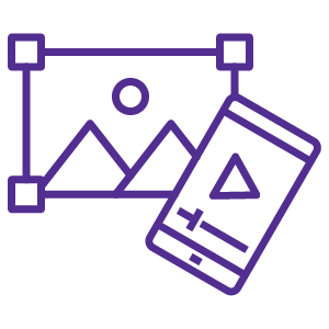 Icon representing digital advert design, part of TGDH's digital design services