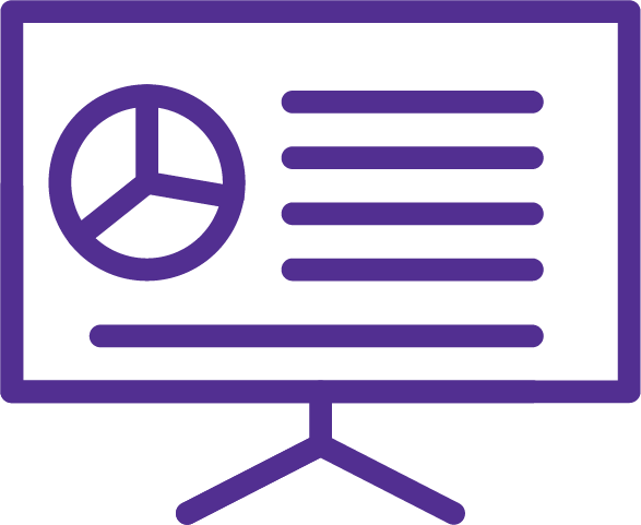 Icon representing presentation decks, part of TGDH's digital design services