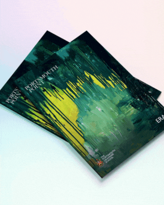 Printed materials from St Anne's College, Portsmouth Grammar School and Exeter College.