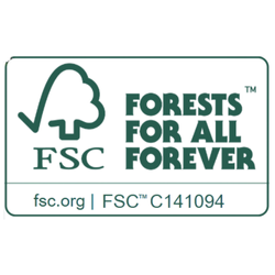 The logo of FSC showcasing our parent company, Bishops Printers, accreditation