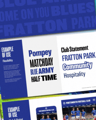 A gif that showcases a variety of the branding services The Graphic Design House offers to their clients in the Sports sector.