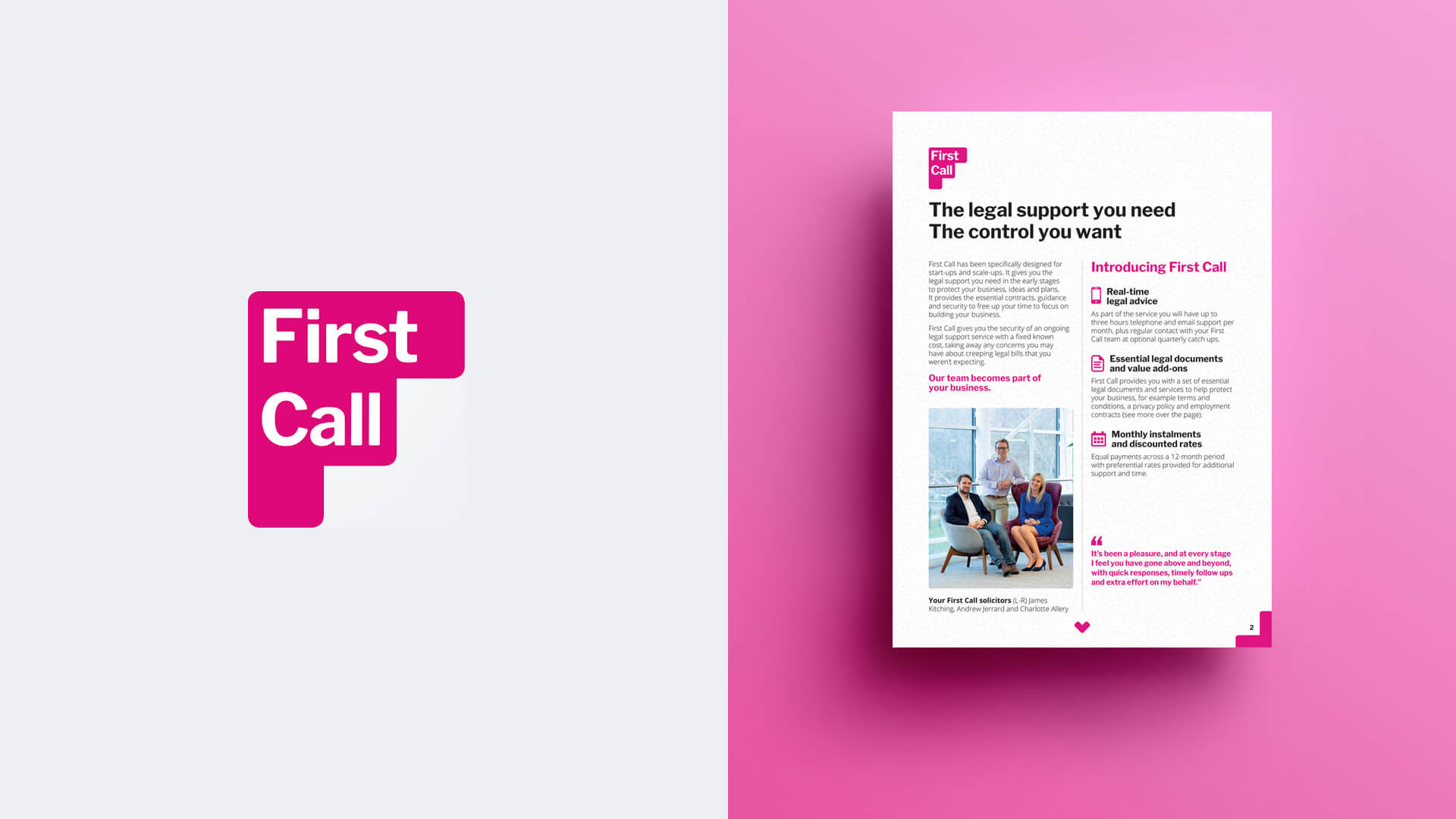 Coffin Mew First Call leaflet mock-up