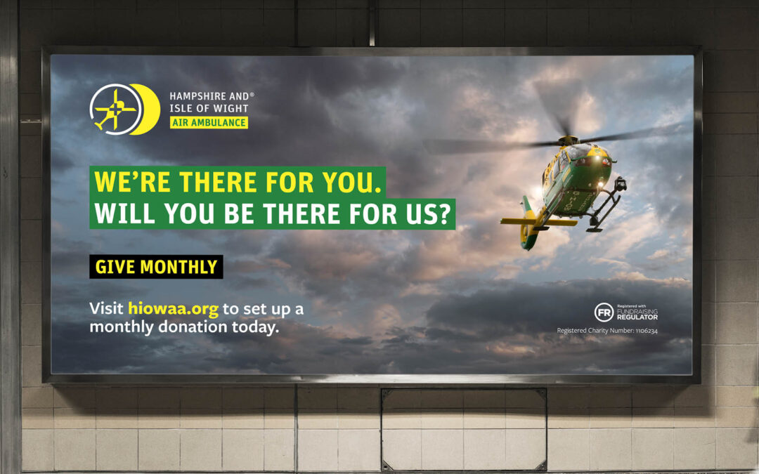 A poster mock-up for HIOWAA's 'Small Change Big Difference' Campaign