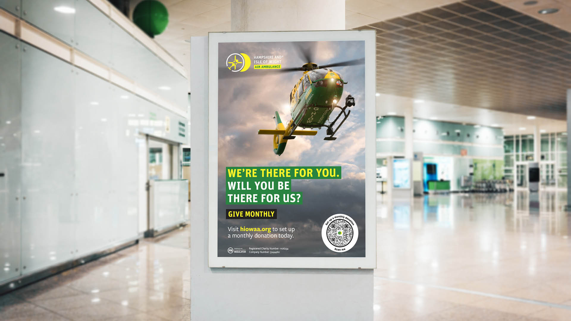 HIOWAA Small change campaign poster mock-up A poster mock-up for HIOWAA's 'Small Change Big Difference' Campaign