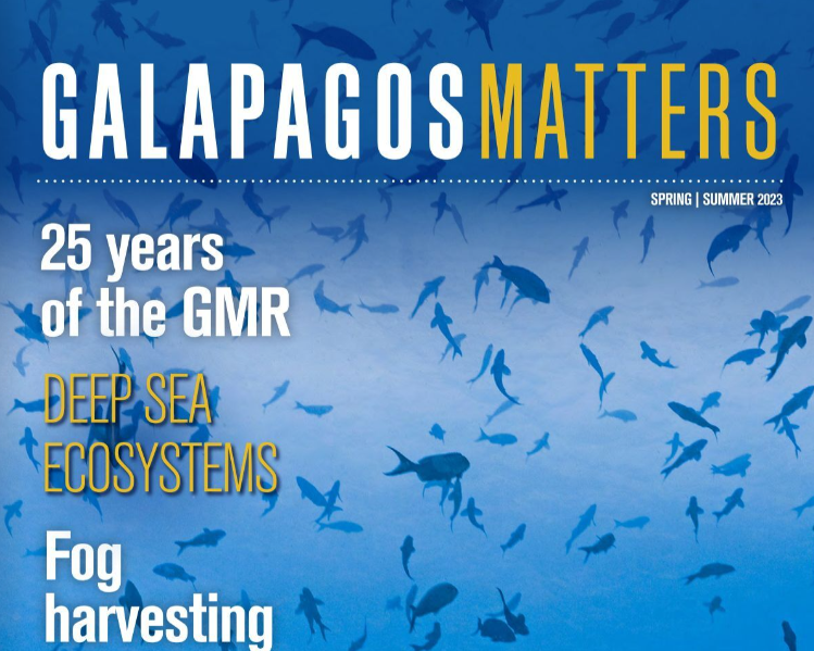 A photo of the old Galapagos Matters Masthead close up