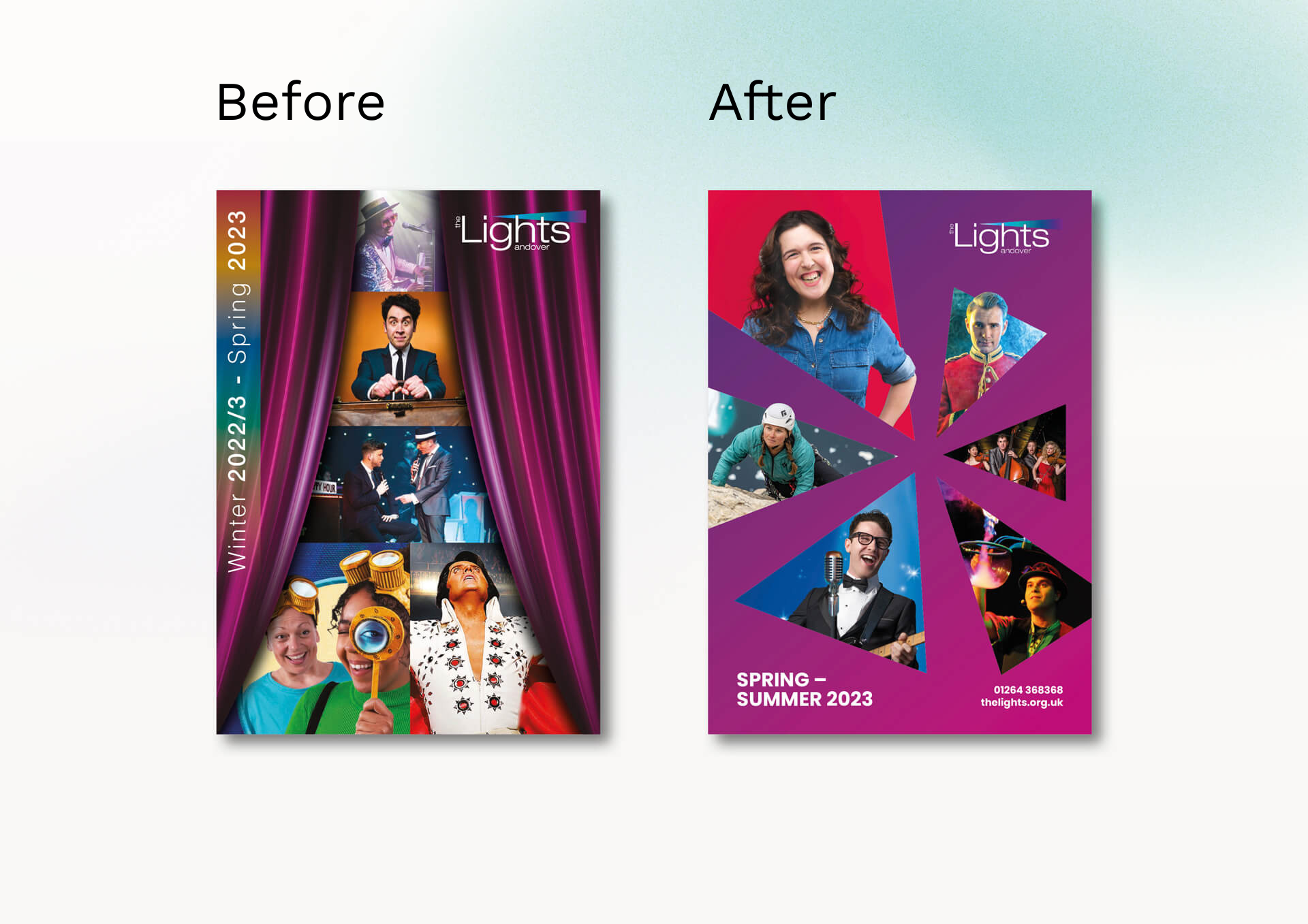 Galapagos magazine before and after redesign