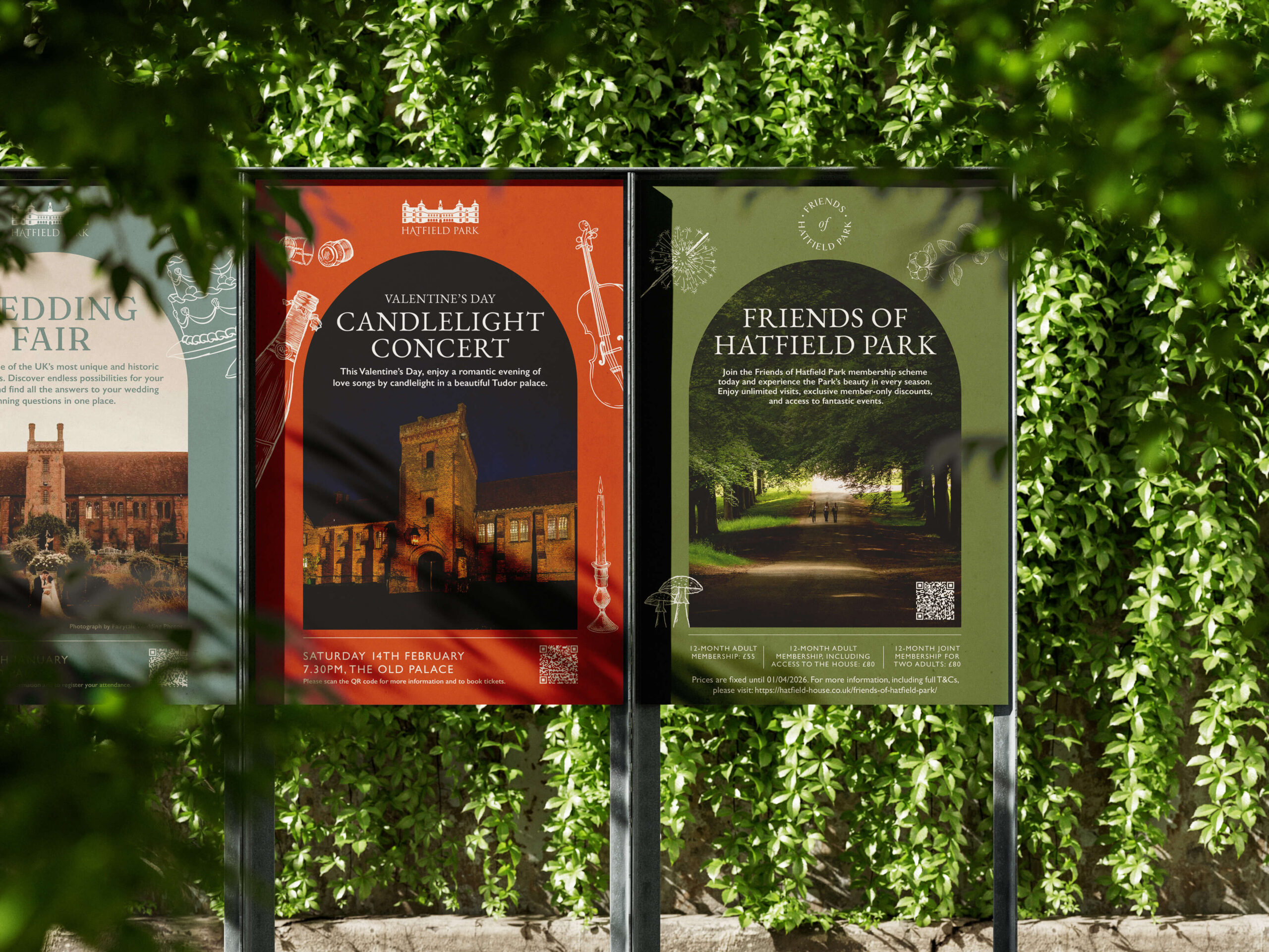 3 posters mocked up showing the variety of designs for Gascoyne Estates