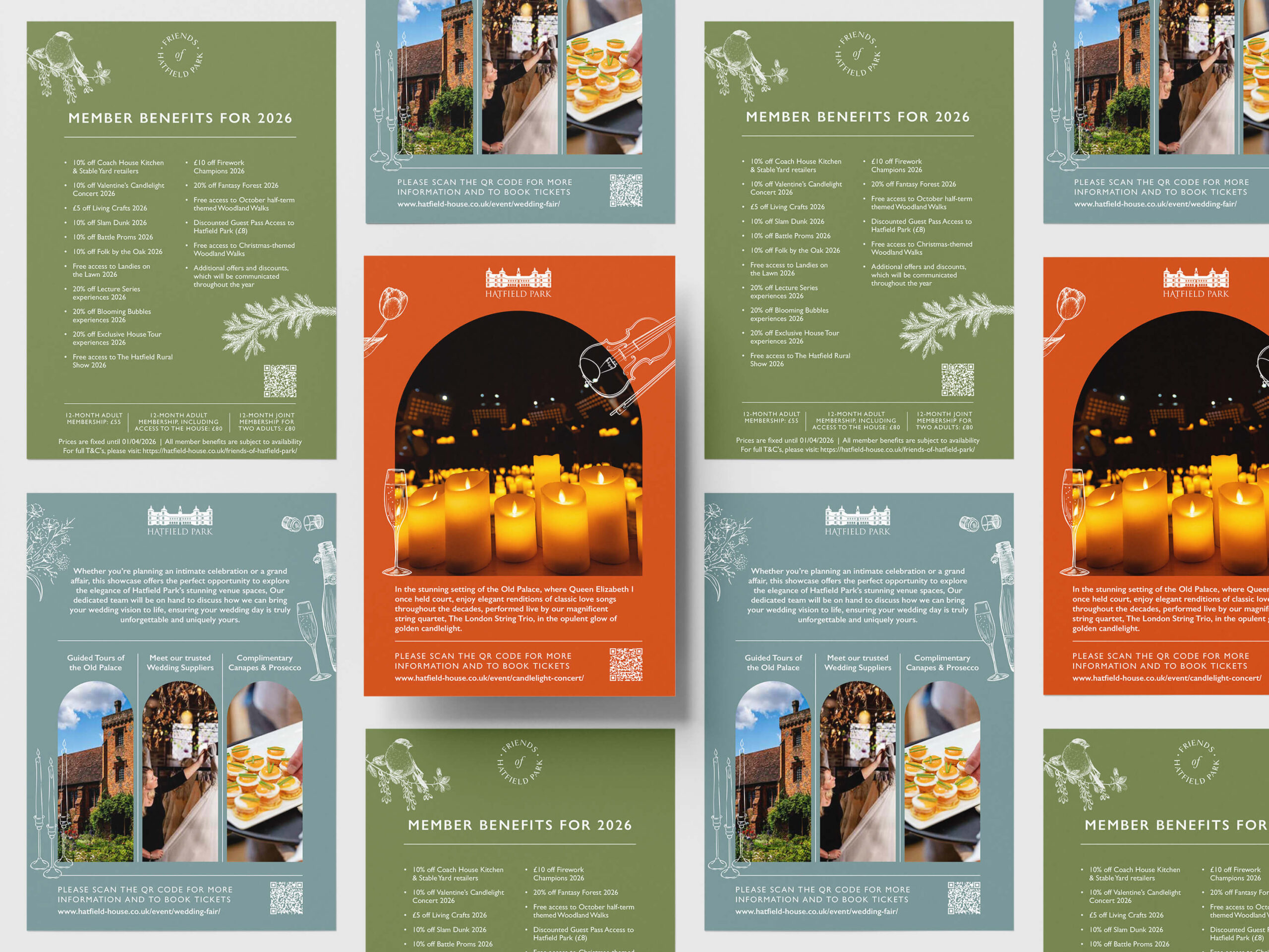 A mock-up showing a variety of different Gascoyne Estates leaflets.