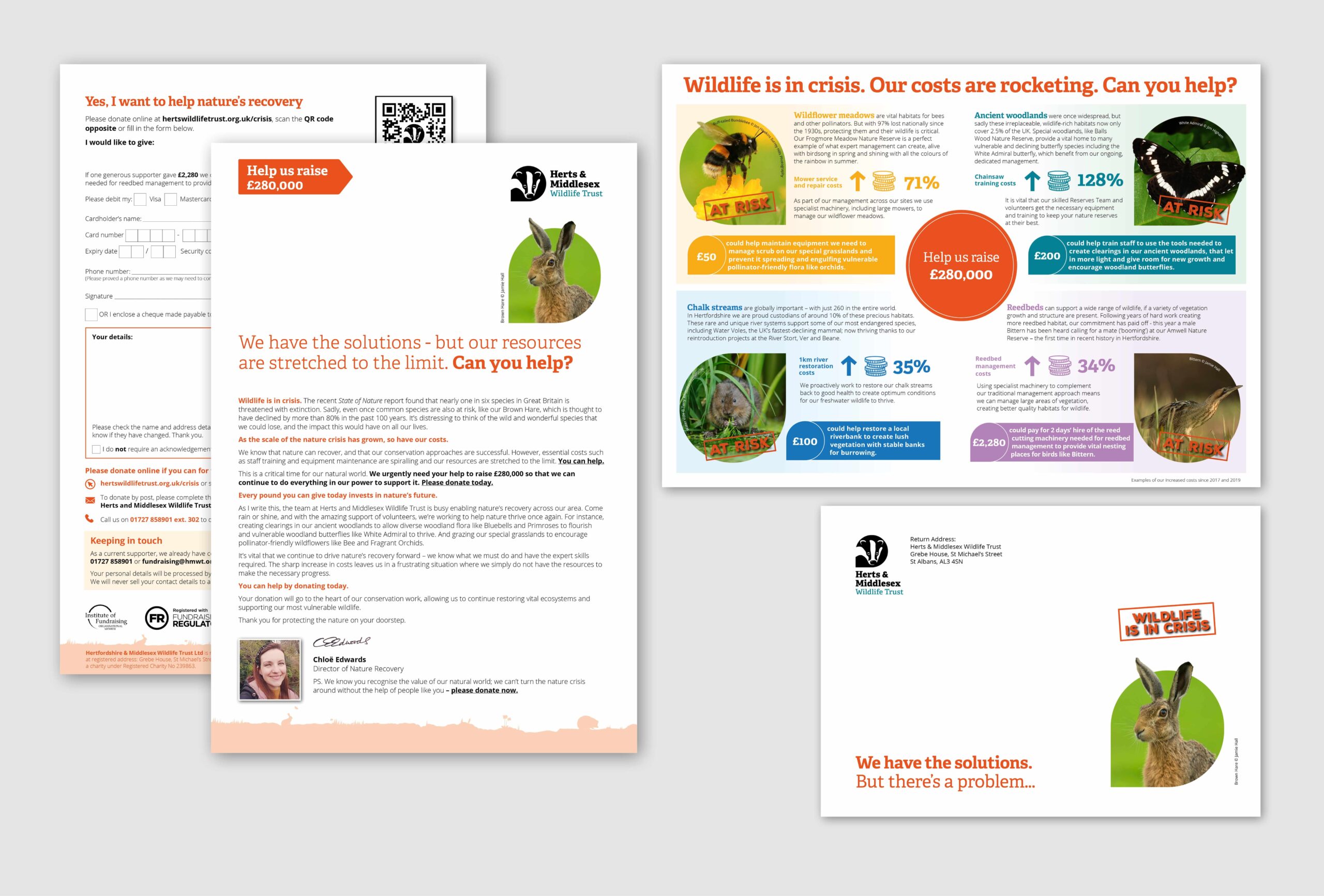 A mock-up showing the concepts that we put to Gascoyne Estates to refresh their campaign designs.
