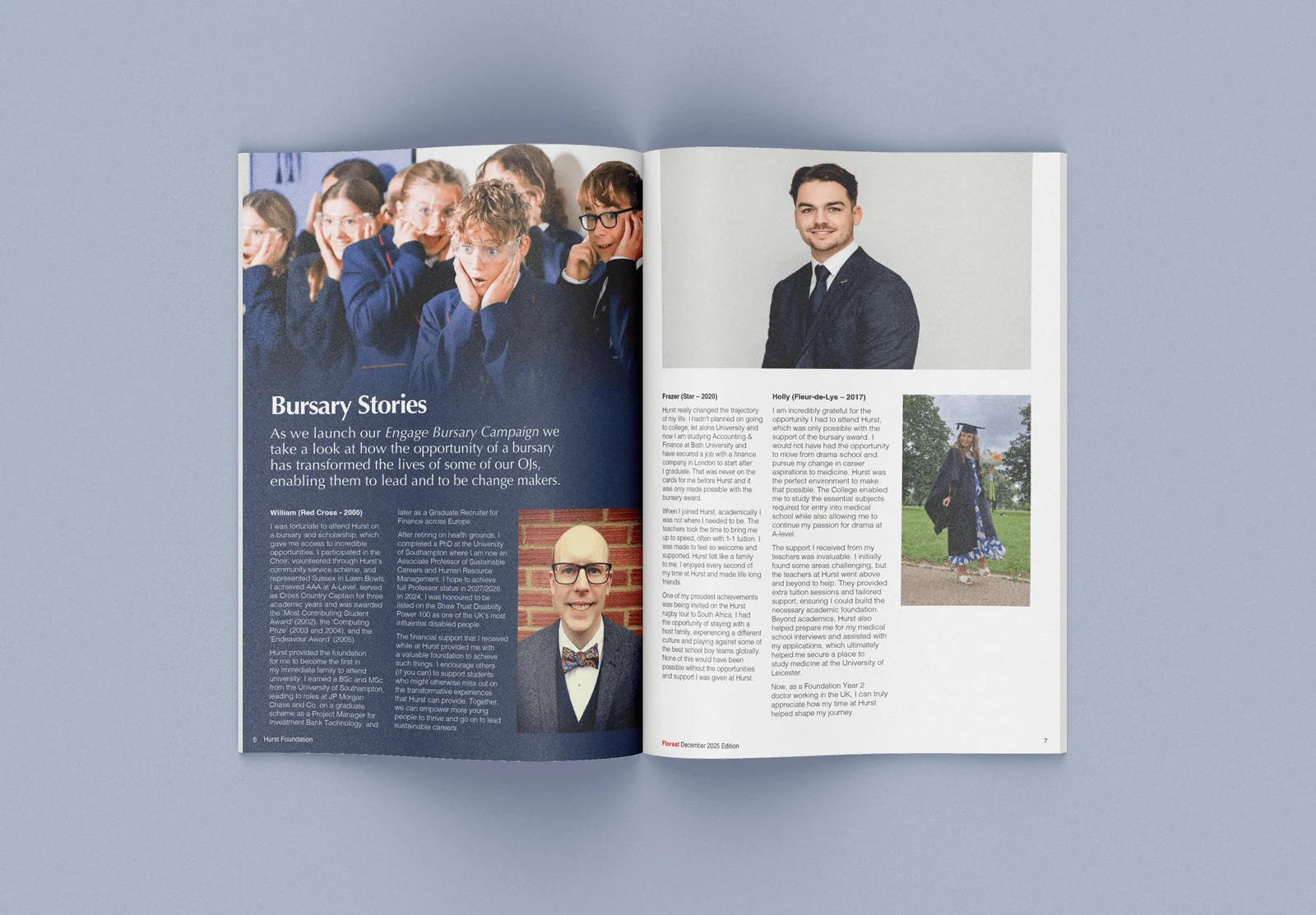 A mock-up of the Hurst Floreat magazine spread.