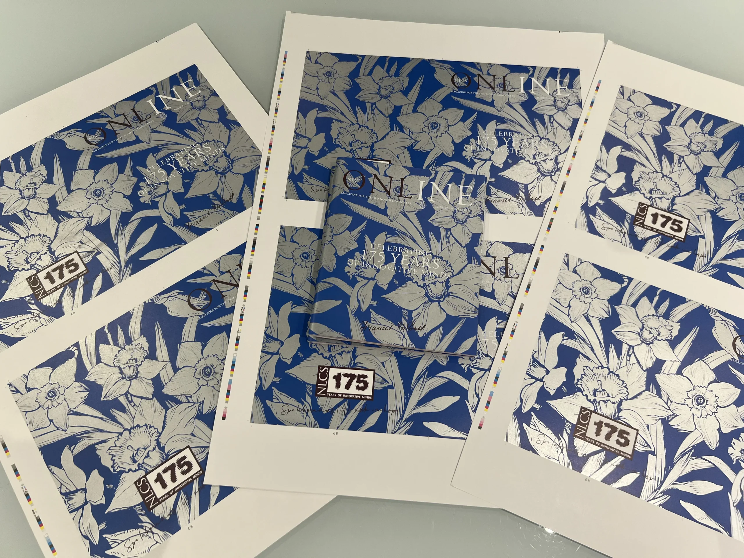 A photo showing the Online Magazine with the print samples